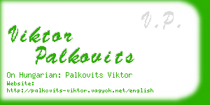 viktor palkovits business card